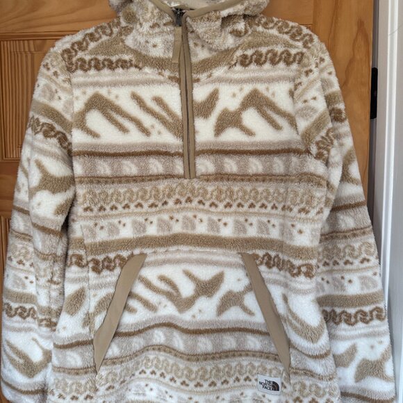 The North Face Women’s Sherpa Fleece Pullover 1/4 Zip Cream Tan Size S - Picture 6 of 16